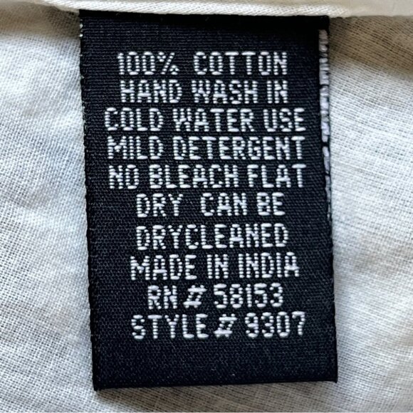 Chaudry KC Midi Dress Cream Black Floral 100% Cotton V Neck Lined Y2K 90s Sz  S - Picture 5 of 16